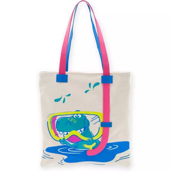 Disney Handbags - Disney Parks Toy Story Snorkeling Rex Canvas Tote Large Travel Beach Pixar Bag
